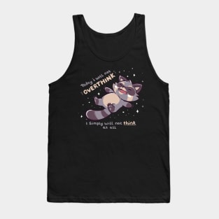 No Thoughts Raccoon Tank Top